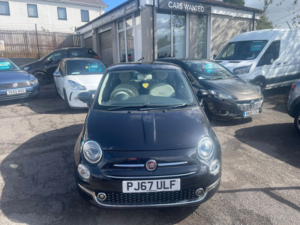 2017 Fiat 500 1.2 Lounge Hatchback 3dr Petrol Manual Euro 6 (s/s) (69 Bhp) in Black — image 2