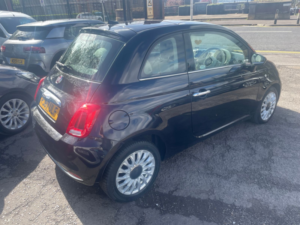 2017 Fiat 500 1.2 Lounge Hatchback 3dr Petrol Manual Euro 6 (s/s) (69 Bhp) in Black — image 4