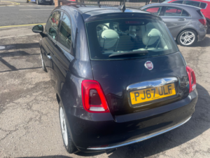 2017 Fiat 500 1.2 Lounge Hatchback 3dr Petrol Manual Euro 6 (s/s) (69 Bhp) in Black — image 6