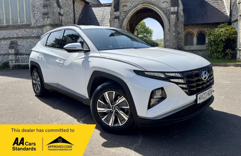 2022 Hyundai Tucson 1.6 T-Gdi Mhev Se Connect Dct Euro 6 (s/s) 5dr in White — image 1