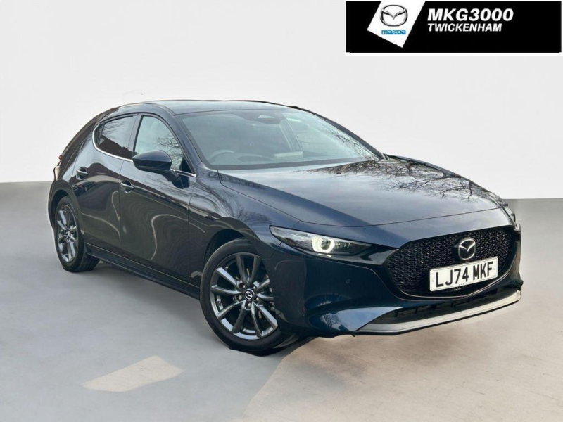 2024 Mazda Mazda3 2.0 E-Skyactiv-G Mhev Exclusive-Line Auto Euro 6 (s/s) 5dr in Blue — image 1