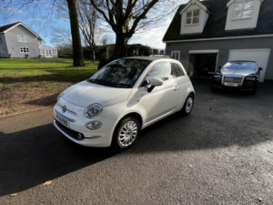 2018 Fiat 500c 1.2 1.2 69hp Lounge Convertible,half Lth,fsh in White — image 2
