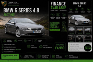 2007 BMW 6 Series 4.8 650i V8 Sport Auto Euro 4 2dr in Grey — image 2