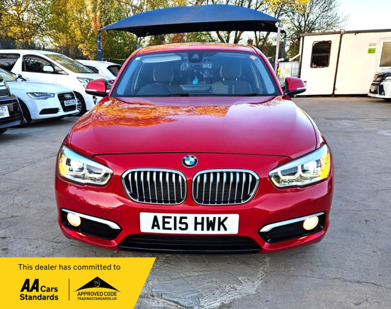 2015 BMW 1 Series 118i -Sports-1.6l Petrol-Automatic-Apple Carplay-Ulez/caz Pass-Free 18months Gold Warranty & 12 Months Aa Breakdown Cover in Red — image 1