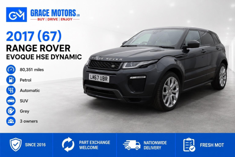 2017 Land Rover Range Rover Evoque 2.0 Si4 Hse Dynamic Auto 4WD Euro 6 (s/s) 5dr in Grey — image 1