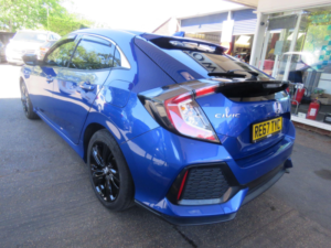 2017 Honda Civic 1.0 Vtec Turbo Ex Euro 6 (s/s) 5dr in Blue — image 5