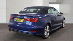 2015 Audi A3 Cabriolet 2.0 Tdi S Line S Tronic Euro 6 (s/s) 2dr in Blue — image 4