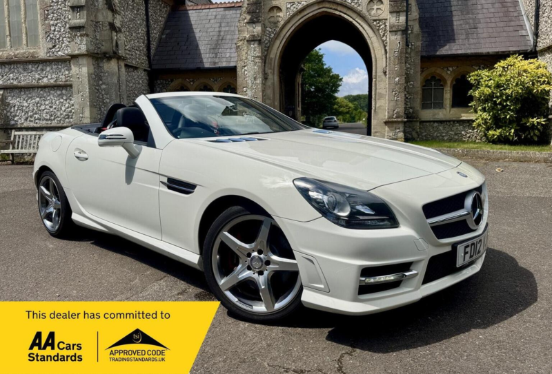 2012 Mercedes-Benz Slk 1.8 Slk250 Blueefficiency Amg Sport G-Tronic+ Euro 5 (s/s) 2dr in White — image 1