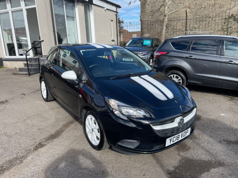 2018 Vauxhall Corsa 1.4i Ecotec Sting Hatchback 3dr Petrol Manual Euro 6 (75 Ps) in Black — image 1