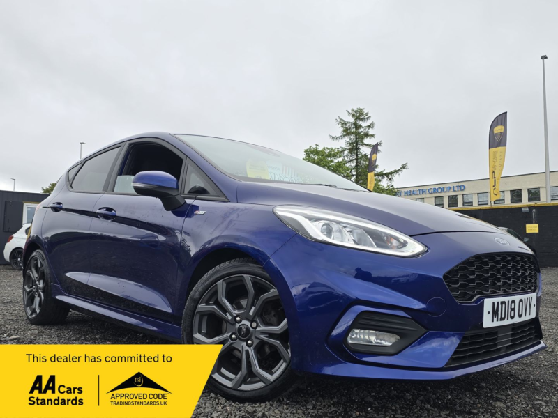 2018 Ford Fiesta 1.0t Ecoboost St-Line Hatchback 5dr Petrol Manual Euro 6 (s/s) (140 Ps) in Blue — image 1