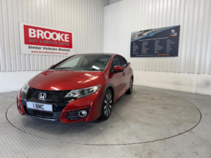 2016 Honda Civic 1.8 I-Vtec Sr Auto Euro 6 5dr in Red — image 3