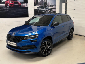 2021 Skoda Karoq 2.0 Tsi Sportline DSG 4WD Euro 6 (s/s) 5dr in Blue — image 2
