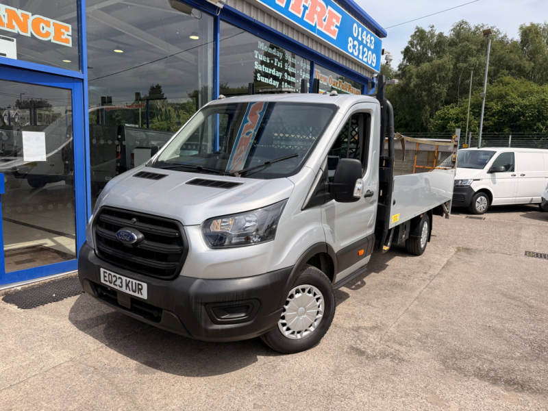 2023 Ford Transit 2.0 350 Ecoblue Hdt Leader Dropside Flatbed 2dr Diesel Manual Rwd L4 Euro 6 130 Ps in Silver — image 1