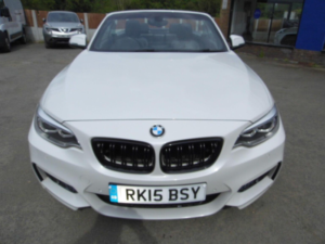 2015 BMW 2 Series 2.0 220d M Sport Auto Euro 6 (s/s) 2dr in White — image 2