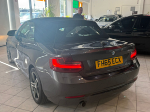2015 BMW 2 Series 2.0 218d Sport Convertible in Grey — image 6
