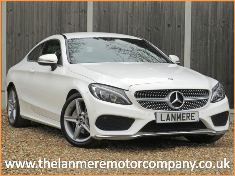 2016 Mercedes-Benz C Class C220d Amg Line Bluetec Coupe 9g Auto * Just Two Owners + Great Spec + Seven Mb Service Visits * in White — image 1