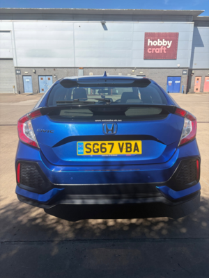 2017 Honda Civic 1.0 Vtec Turbo Se Hatchback 5dr Petrol CVT Euro 6 (s/s) (129 Ps) in Blue — image 3