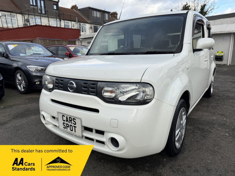 2014 Nissan Cube 1.5x Fresh Import Verified Mile Finance Avb in White — image 1