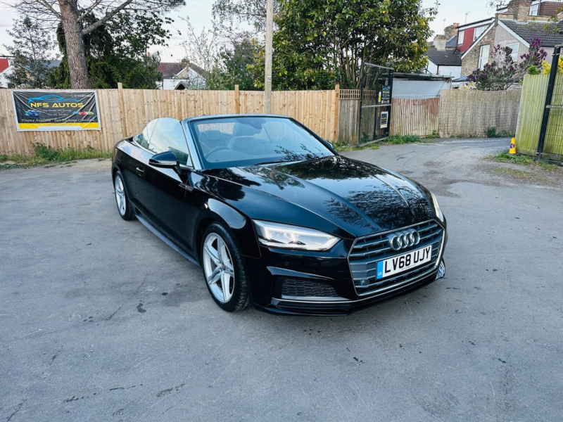 2018 Audi A5 Cabriolet 2.0 Tfsi 40 S Line S Tronic Euro 6 (s/s) 2dr in Black — image 1