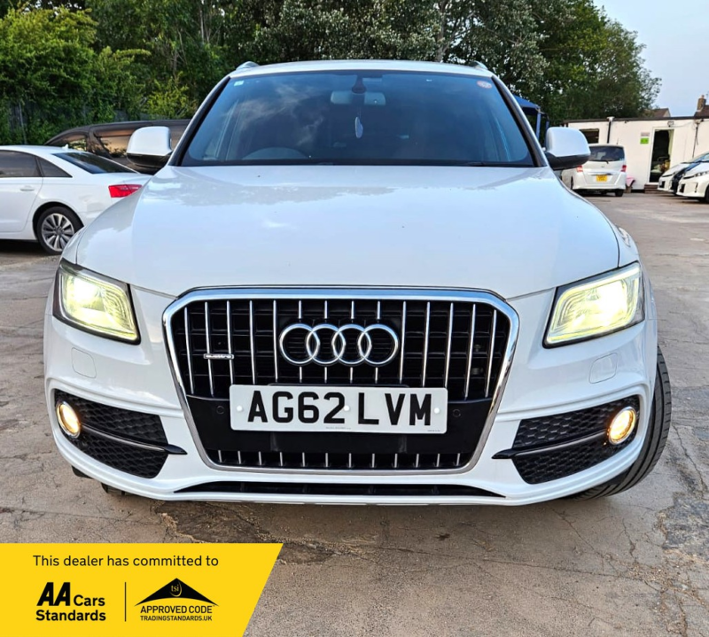 2013 Audi Q5 3.0l Tfsi Quattro- S Line - Ulez/caz Pass-Free 18months Gold Warranty & 12 Months Aa Breakdown Cover. in White — image 1