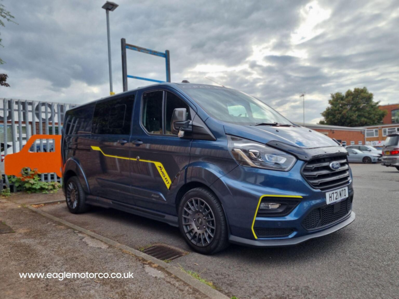 2021 Ford Transit Custom 2.0 320 Ecoblue Ms-Rt Crew Van L2 H1 Euro 6 (s/s) 5dr in Blue — image 1