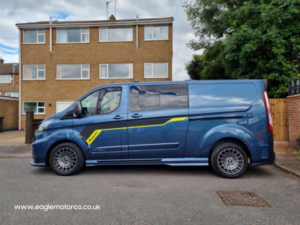 2021 Ford Transit Custom 2.0 320 Ecoblue Ms-Rt Crew Van L2 H1 Euro 6 (s/s) 5dr in Blue — image 3