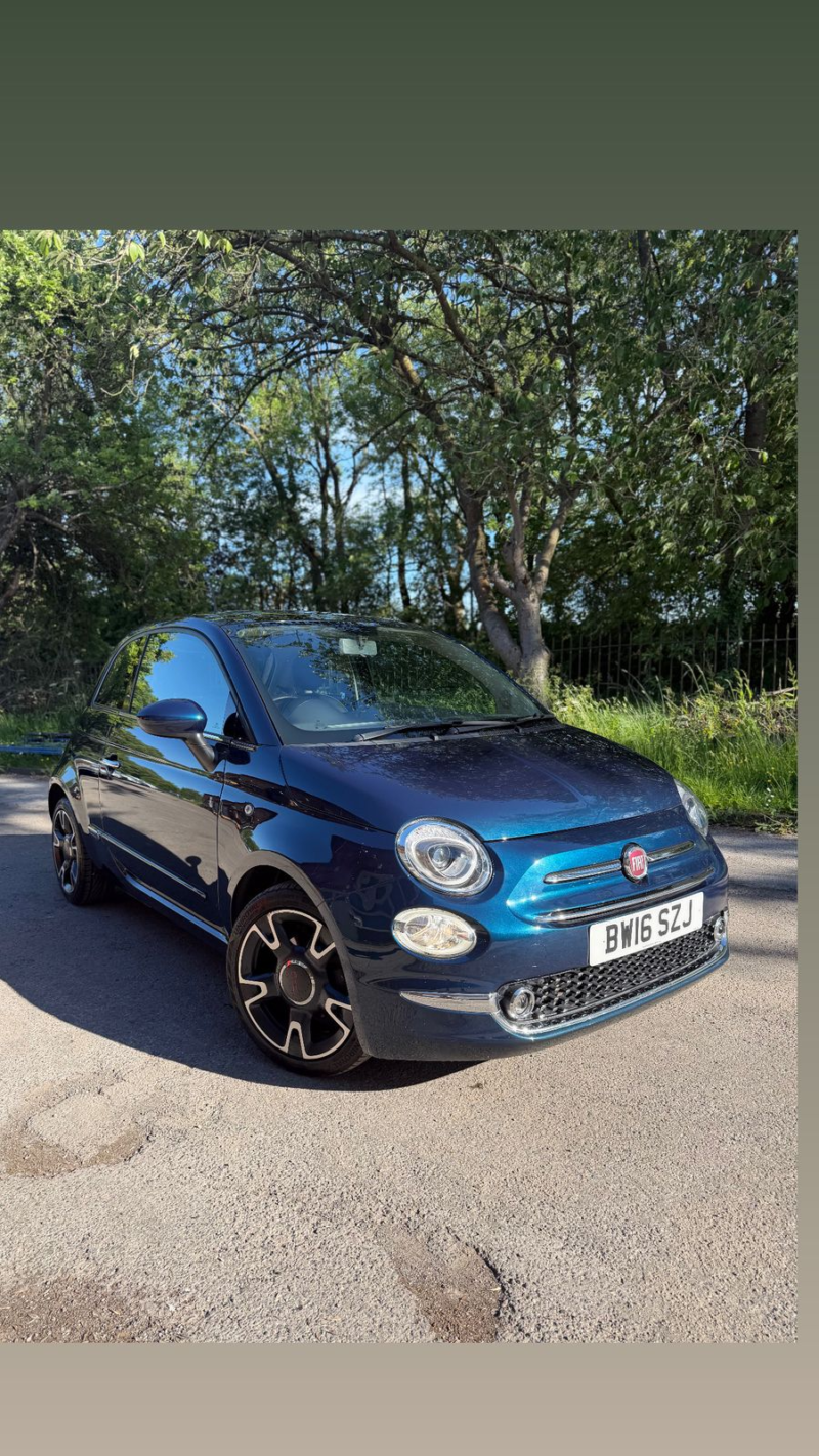 2016 Fiat 500 0.9 Twinair Lounge Hatchback 3dr Petrol Manual Euro 6 (s/s) (105 Ps) in Blue — image 1