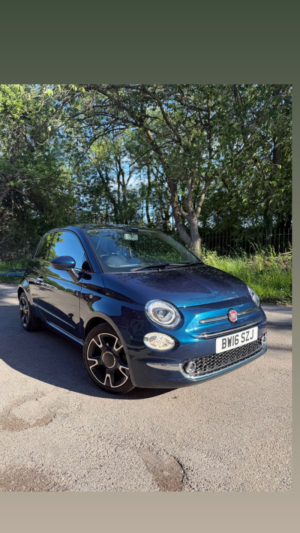 2016 Fiat 500 0.9 Twinair Lounge Hatchback 3dr Petrol Manual Euro 6 (s/s) (105 Ps) in Blue — image 1