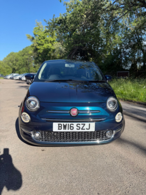 2016 Fiat 500 0.9 Twinair Lounge Hatchback 3dr Petrol Manual Euro 6 (s/s) (105 Ps) in Blue — image 2