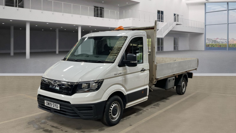 2019 Man Tge 2.0 3140d Flatbed Dropside 2dr Diesel Manual Fwd Lwb Euro 6 140 Ps in White — image 1