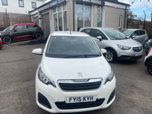 2015 Peugeot 108 1.0 Vti Active Hatchback 3dr Petrol Manual Euro 5 Euro 5 (68 Ps) in White — image 2