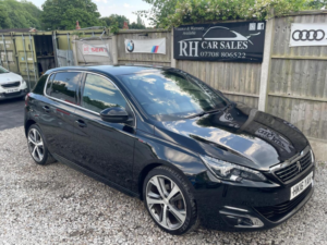 2016 Peugeot 308 1.2 Puretech Gt Line Eat Euro 6 (s/s) 5dr in Black — image 2