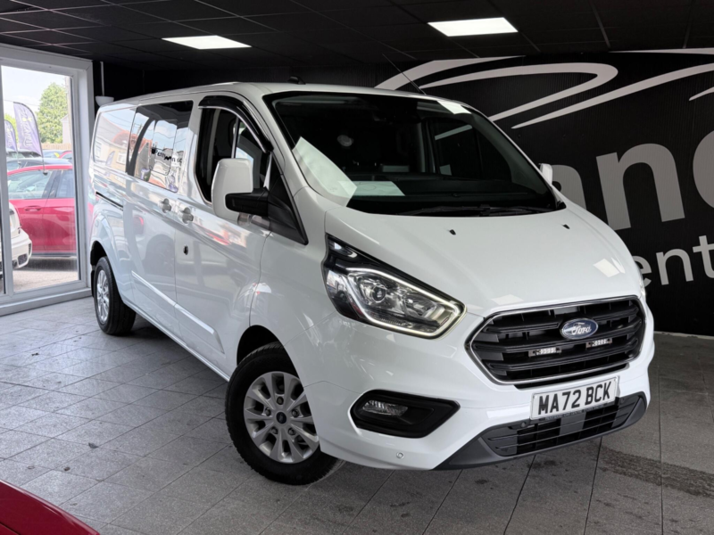 2022 Ford Transit Custom 2.0 300 Ecoblue Limited Crew Van L2 H1 Euro 6 (s/s) 5dr in White — image 1