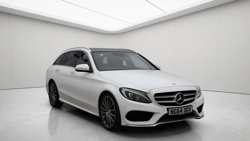 2014 Mercedes-Benz C Class 2.1 C220 Bluetec Amg Line G-Tronic+ Euro 6 (s/s) 5dr in White — image 1