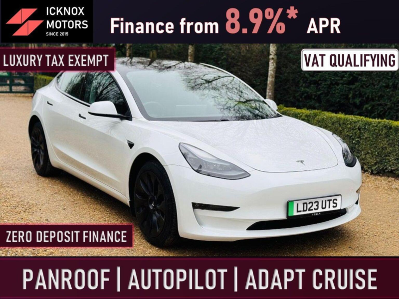 2023 Tesla Model 3 (dual Motor) Long Range Auto 4wde 4dr in White — image 1