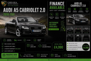 2010 Audi A5 Cabriolet 2.0 Tfsi S Line Euro 5 (s/s) 2dr in Black — image 2