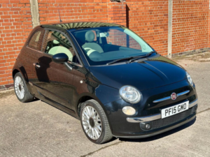 2015 Fiat 500 1.2 Lounge Euro 6 (s/s) 3dr in Black — image 2