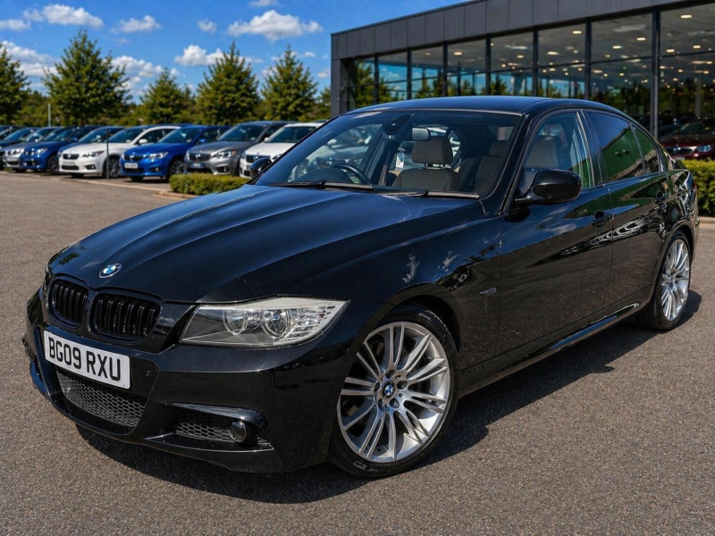 2009 BMW 3 Series 2.0 320d M Sport Euro 5 4dr in Black — image 1