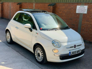 2009 Fiat 500 1.2 Lounge Euro 5 (s/s) 3dr in White — image 2