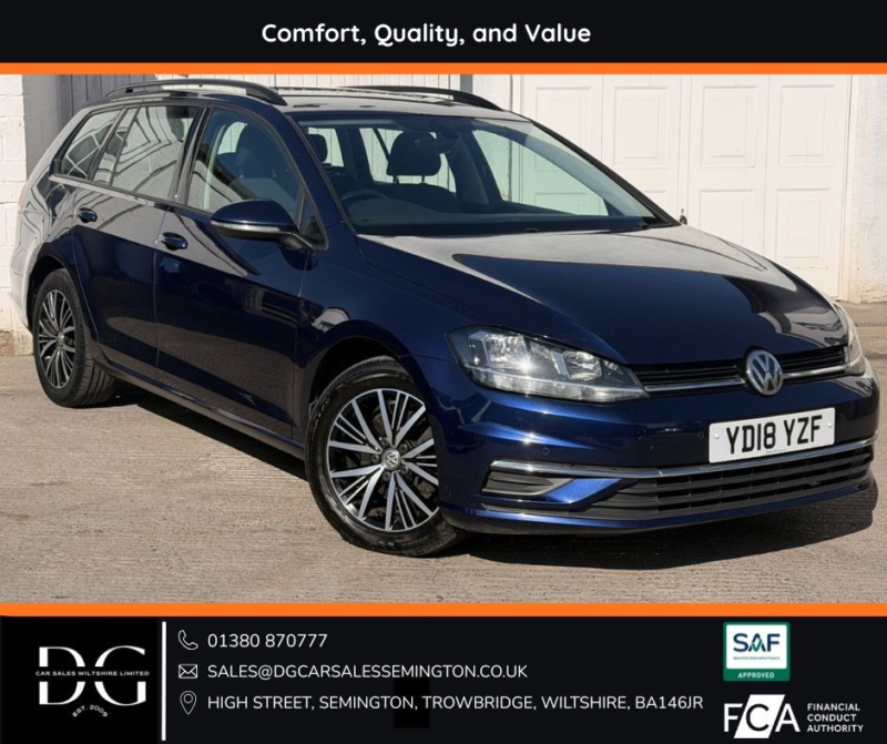 2018 Volkswagen Golf 1.6 Tdi Se Nav in Blue — image 1
