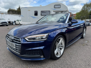 2019 Audi A5 Cabriolet 2.0 Tdi 40 S Line S Tronic Euro 6 (s/s) 2dr in Blue — image 3