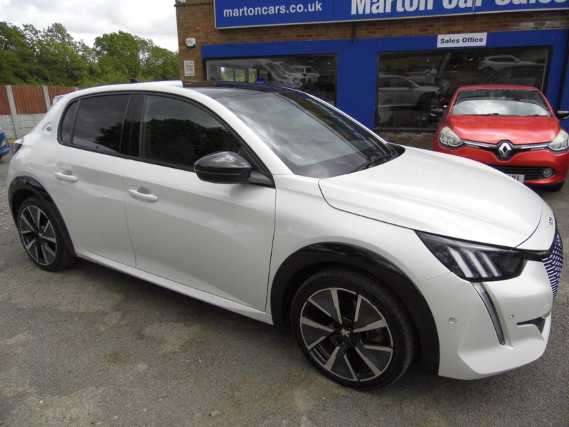 2022 Peugeot E-208 50kwh Gt Auto 5dr (7kw Charger) in White — image 1