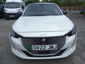 2022 Peugeot E-208 50kwh Gt Auto 5dr (7kw Charger) in White — image 2