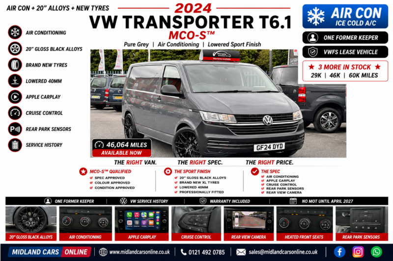 2024 Volkswagen Transporter 2.0 Tdi T28 Startline in Grey — image 1