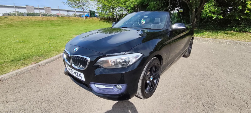2016 BMW 2 Series 1.5 218i Sport Convertible 2dr Petrol Manual Euro 6 (s/s) (136 Ps) in Black — image 1