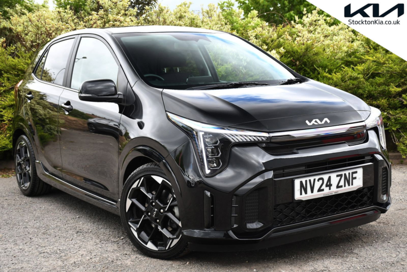 2024 Kia Picanto 1.0 Gt-Line Hatchback 5dr Petrol AMT Euro 6 (s/s) (62 Bhp) in Black — image 1