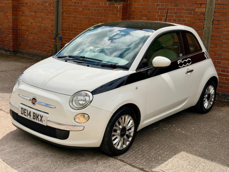 2014 Fiat 500 1.2 Lounge Euro 6 (s/s) 3dr in White — image 1