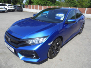 2019 Honda Civic 1.0 Vtec Turbo Ex Euro 6 (s/s) 5dr in Blue — image 3