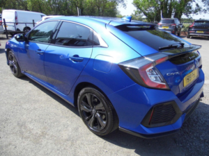 2019 Honda Civic 1.0 Vtec Turbo Ex Euro 6 (s/s) 5dr in Blue — image 4