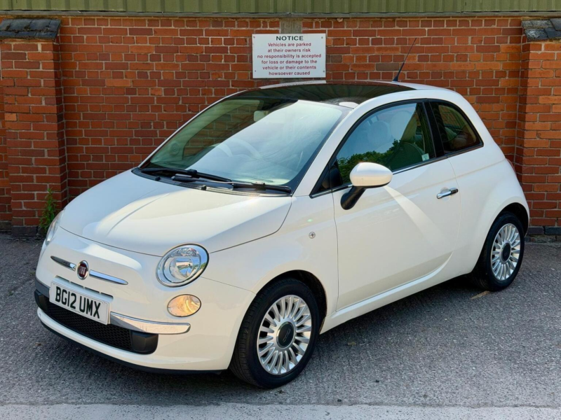 2012 Fiat 500 1.2 Lounge Euro 5 (s/s) 3dr in White — image 1